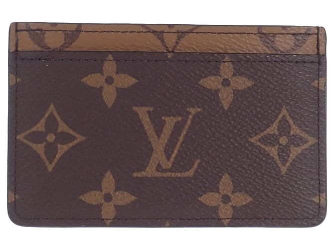 Tarjetero Louis Vuitton Monogram Reverse Marrón Castaño