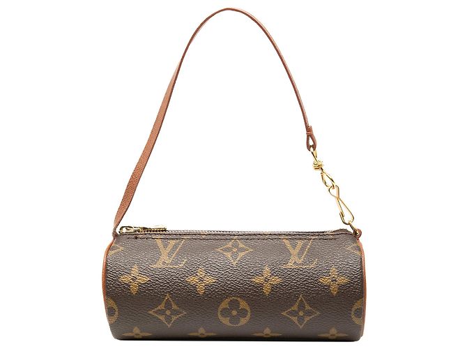 Bolso de mano Louis Vuitton Monogram Papillon Pochette Marrón Castaño
