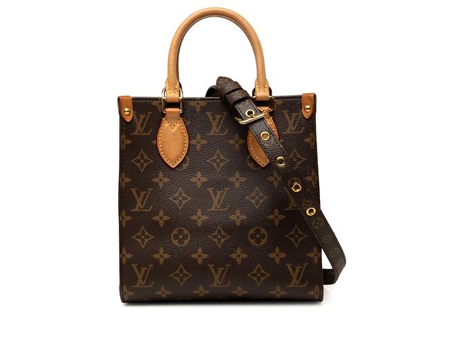 Borsa Louis Vuitton Monogram Sac Plat BB Marrone