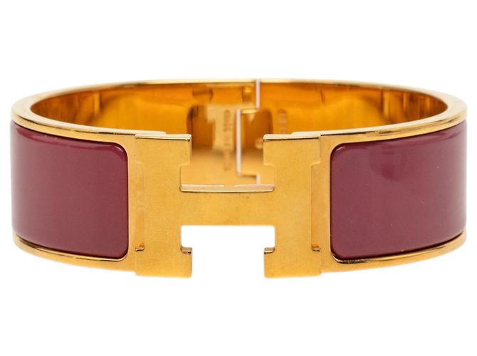 Hermès Clic Clac H Armband PM breit, Emaille rot