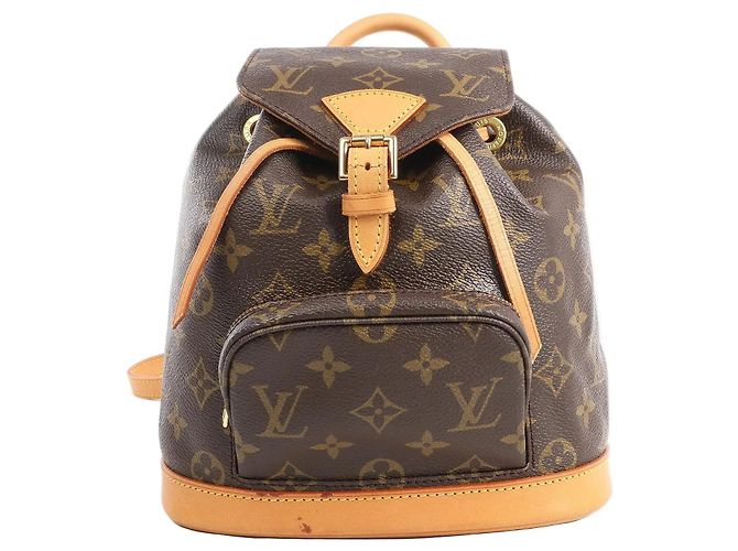 Louis Vuitton Montsouris Mini Monogram Canvas Vintage Backpack M51137 Brown