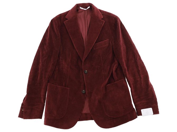 Autre Marque Eleventy SOFT JACKET Algodón Burgundy, Talla 50 IT Burdeos