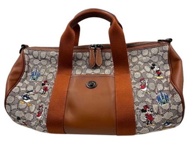 Bolsa Boston Coach Signature Bege