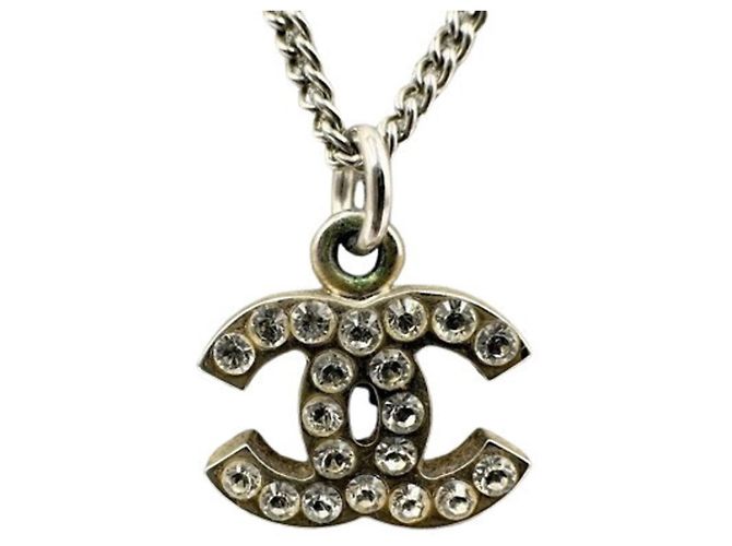 CHANEL Strass-Halskette 05V Silber