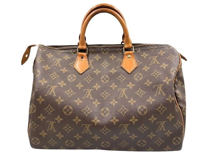 Borsa a mano Louis Vuitton Speedy 35 Boston Marrone