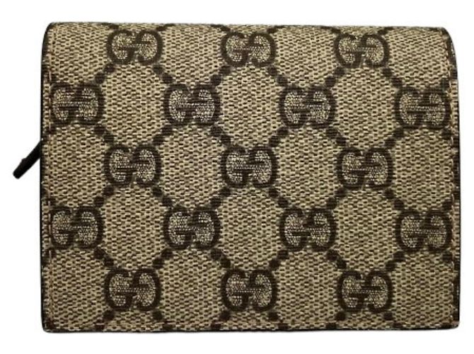 Gucci Supreme Bi-fold Geldbörse Braun