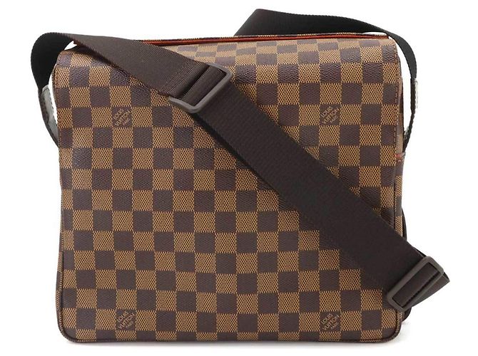 Bolso de hombro Louis Vuitton Damier Naviglio Castaño Damier ebene