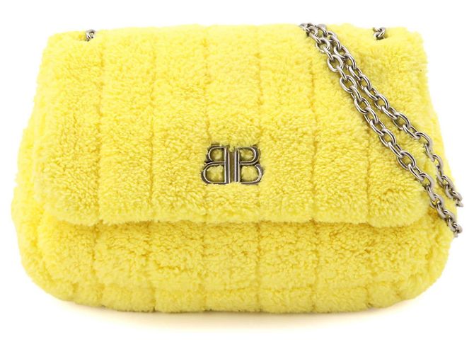 Borsa a tracolla Balenciaga Monaco Chain Giallo