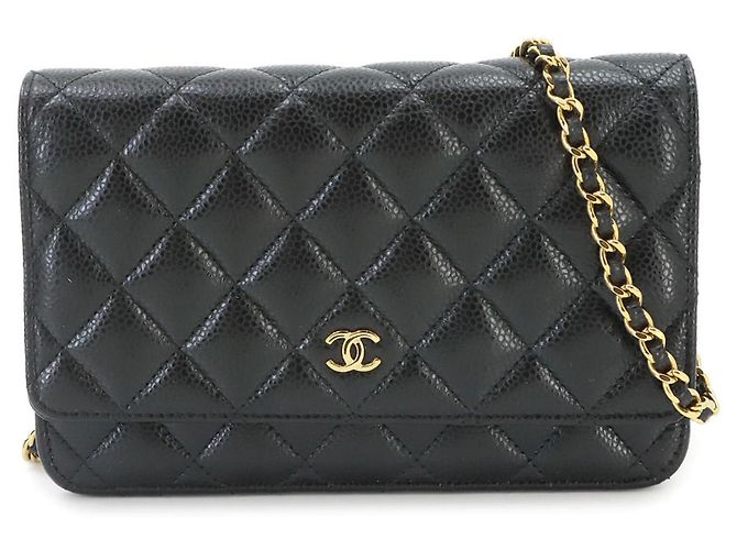 Cartera de cadena Chanel Matelassé Classic Negro