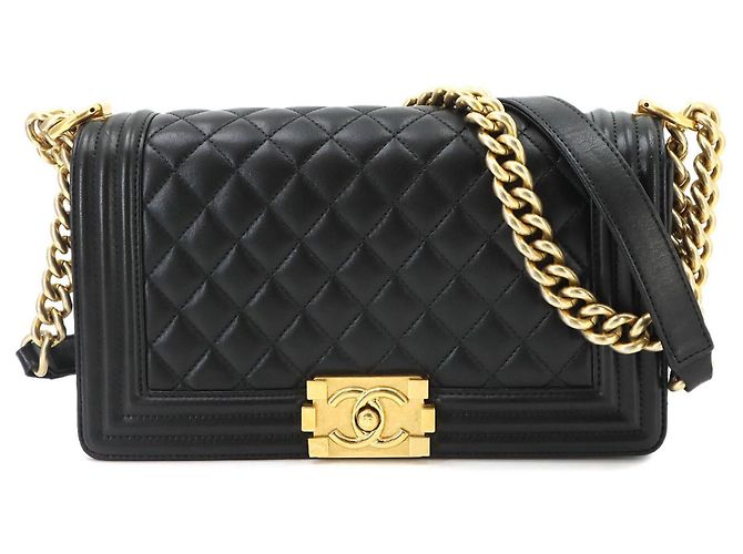 Sac à main épaule Chanel Boy Chain Noir