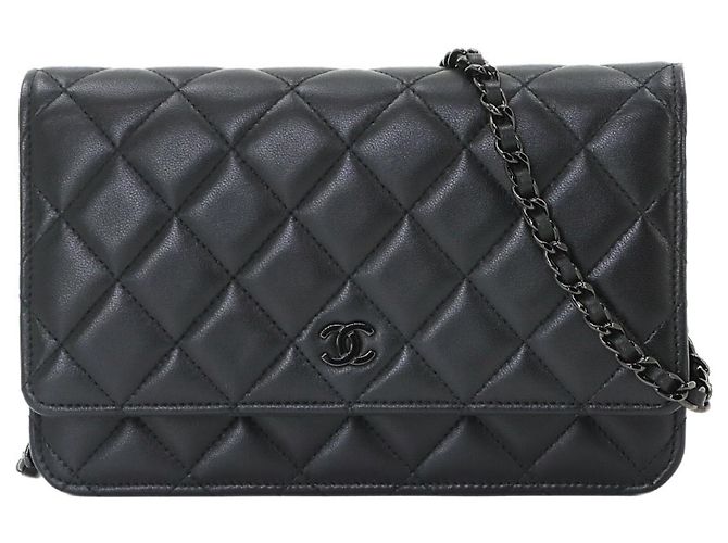 Cartera con cadena Chanel Matelassé Classic Negro