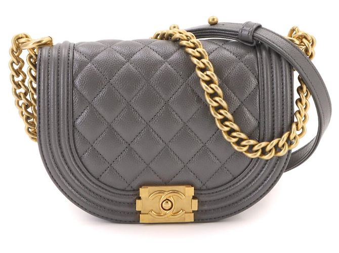 Borsa a tracolla Chanel Boy Small Chain Marrone