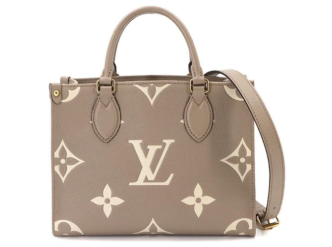 Louis Vuitton Onthego PM Bicolor Tote Grau