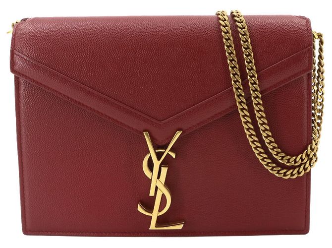 Autre Marque Borsa a tracolla con catena Saint Laurent Cassandre Envelope Rosso
