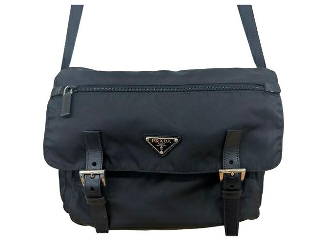 Prada BT6671 Black Nylon Shoulder Bag
