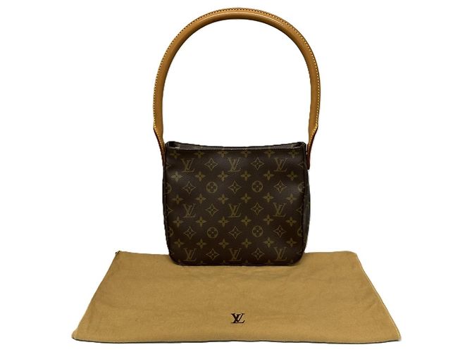 Sac à épaule Louis Vuitton Monogram Looping MM Marron