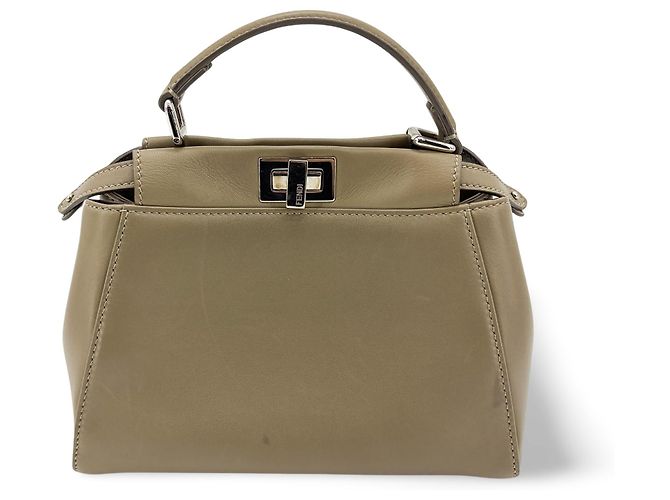 Fendi Peekaboo Soft Leather Regular Beige