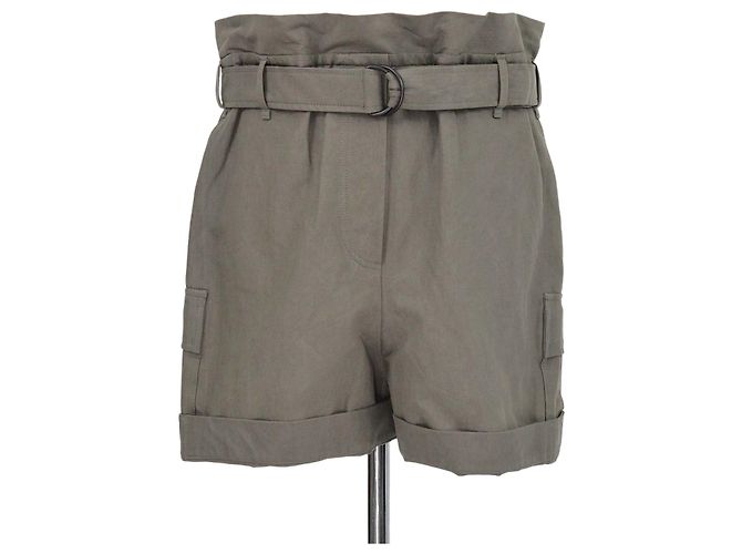 Brunello Cucinelli Cargo-Shorts mit Gürtel aus Baumwollmischung in Grau