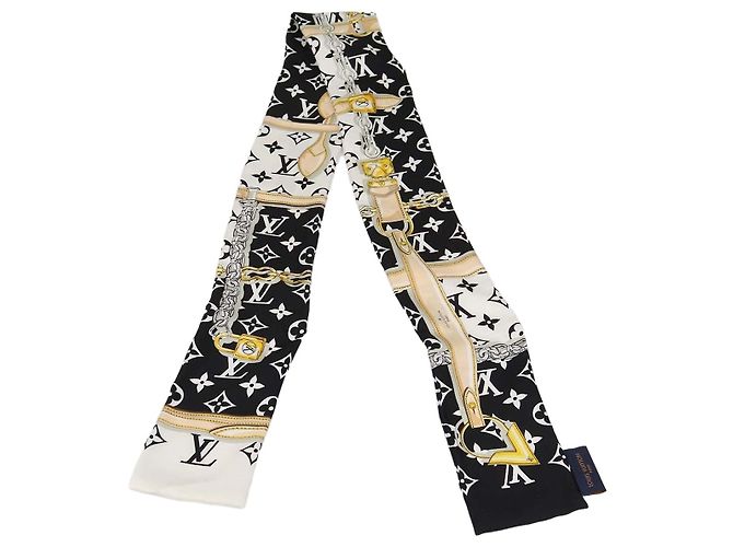Bandeau Confidential Monogram em seda preta Louis Vuitton Preto