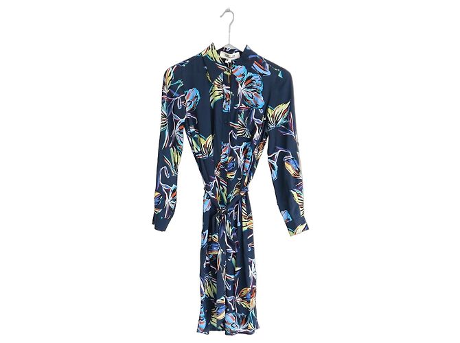 Diane Von Furstenberg Vestido de seda Prita Abstract Butterfly