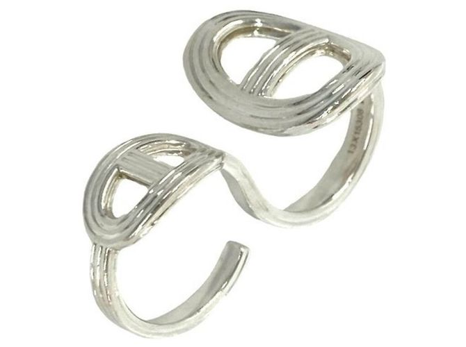Hermès Hermes Chaine d'Ancre Double Ring Argento