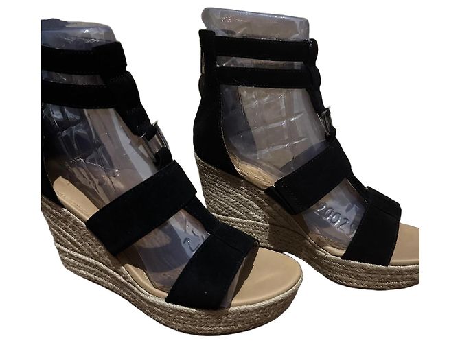 Sandales compensées UGG Kolfax en daim noir