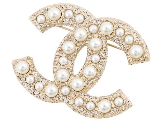 Spilla in perle finte Chanel