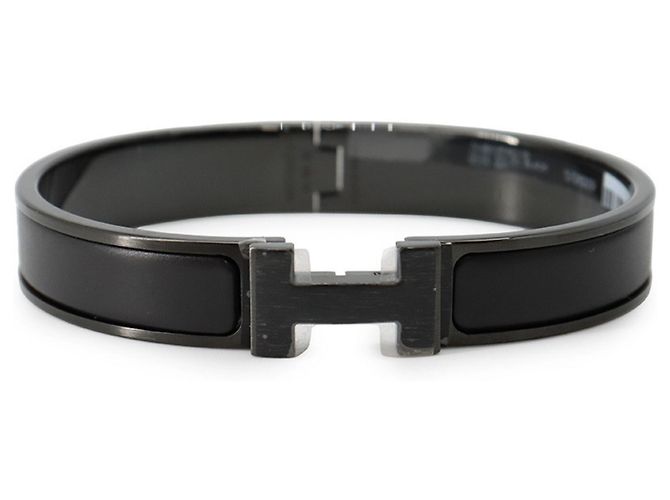 Hermès Bracciale con Charms Hermes Click HH Black Nero