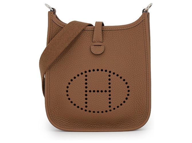 Hermès Bolsa de Ombro Hermes Evelyne TPM Marrom