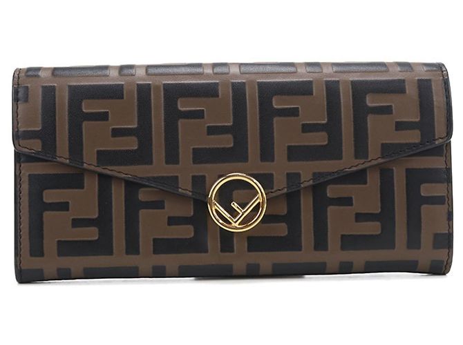 Fendi Brown Leather Bi-Fold Wallet
