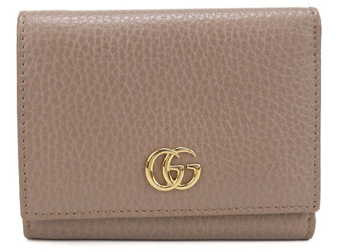 Marmont Gucci Tri-fold Wallet Brown