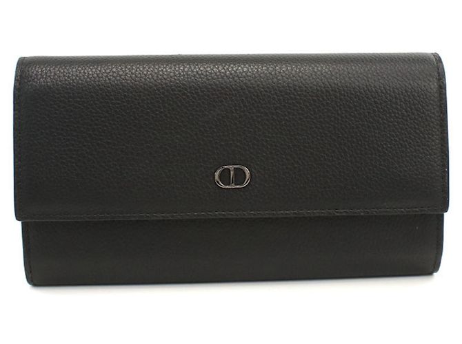 Cartera de solapa larga Christian Dior Negro