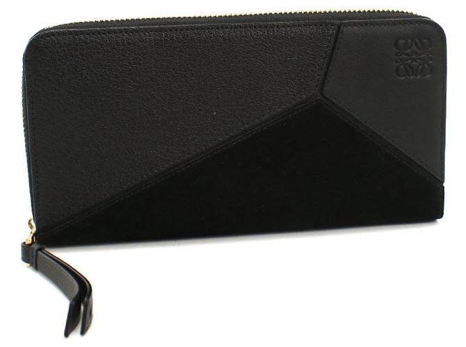 Loewe Puzzle Round Zip Wallet Black