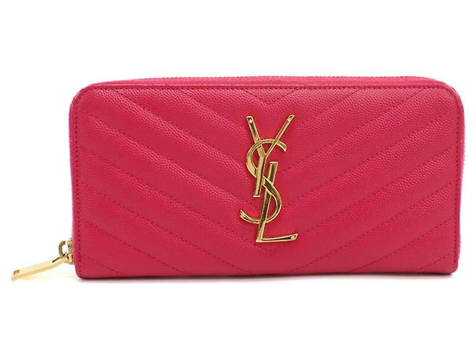 Autre Marque Portafoglio lungo Saint Laurent rosa