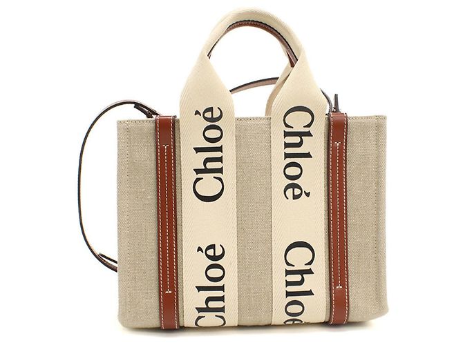 Borsa Tote Chloé Beige CHC22AS397