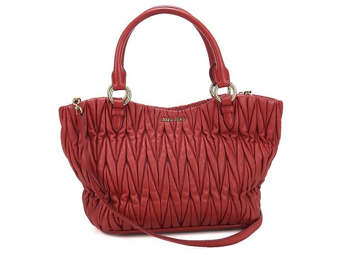 Bolso 2-Way Matelassé rojo para mujer Miu Miu Roja