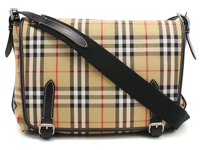 Sac messager Burberry Nova Check Beige