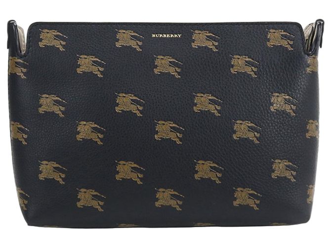 Burberry Clutch aus schwarzem Leder