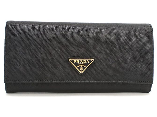 Portafoglio lungo Prada bi-fold Nero