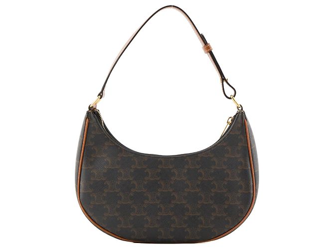 Céline CELINE - Sac à épaule Ava Celine en toile enduite monogrammée triomphe marron