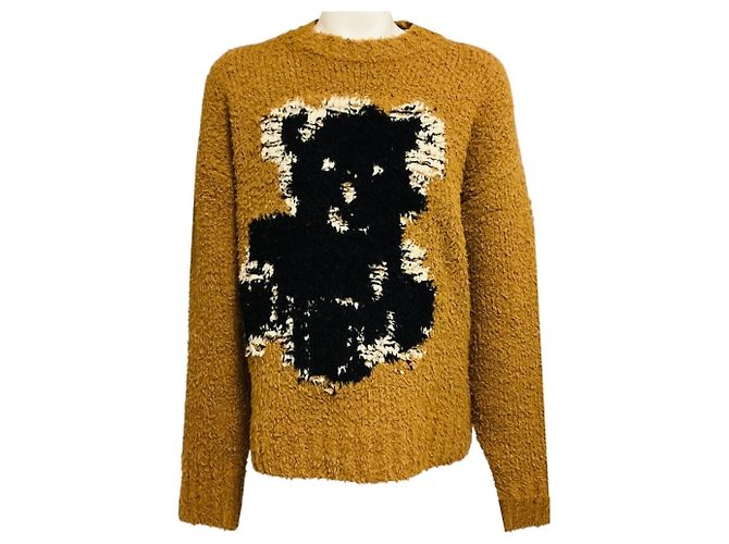 Pull Teddy à col rond Acne Studios Khaki Beige Camel