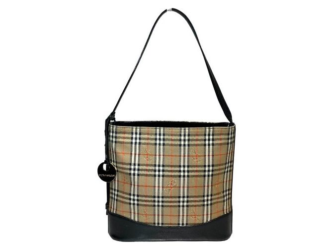 Sac à épaule Burberry Nova Check Shadow Horse pour femmes Beige