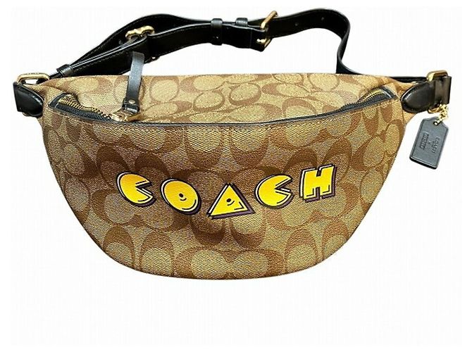 Sac banane Coach x Pac-Man Signature Marron Noir