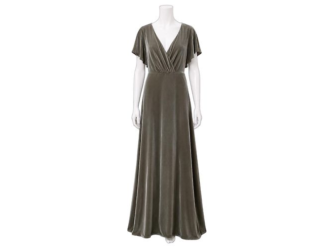 Autre Marque Jenny Yoo Collection Abito in Velluto Grigio