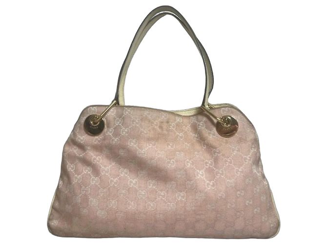 Gucci Éclipse Handtasche GG Monogramm Canvas - Rosa Pink Weiß