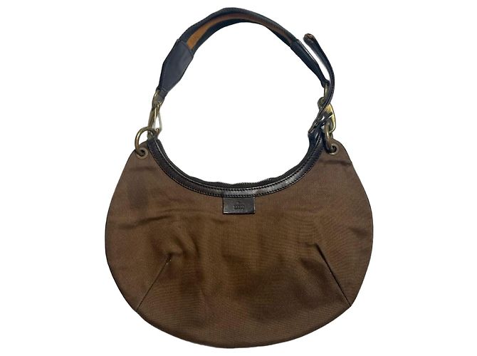Borsa a tracolla Gucci Half Moon Hobo marrone