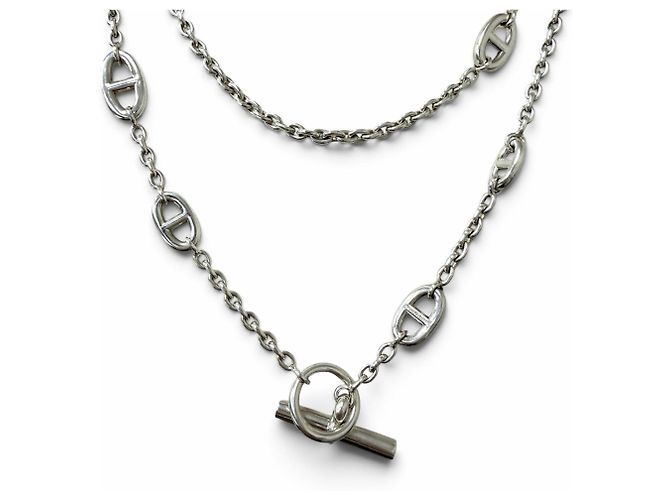 Hermès Collana lunga Hermes AG925 Chaine d'Ancre Farandole Argento