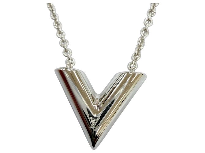 Collar Louis Vuitton 2025 Essential V Plata