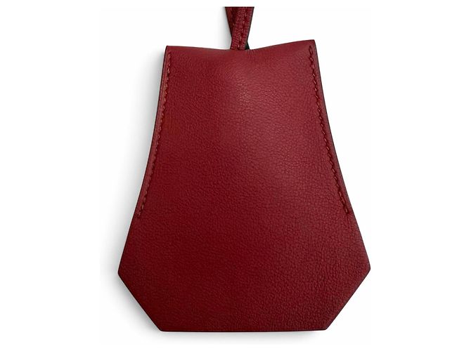 Hermès Colar Clochette em couro Bordeaux Hermes