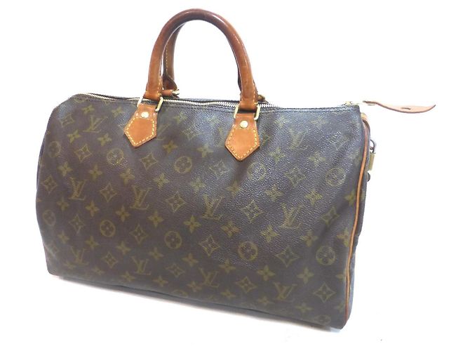 Sac à main Louis Vuitton Speedy 35 Monogram Marron Monogramme